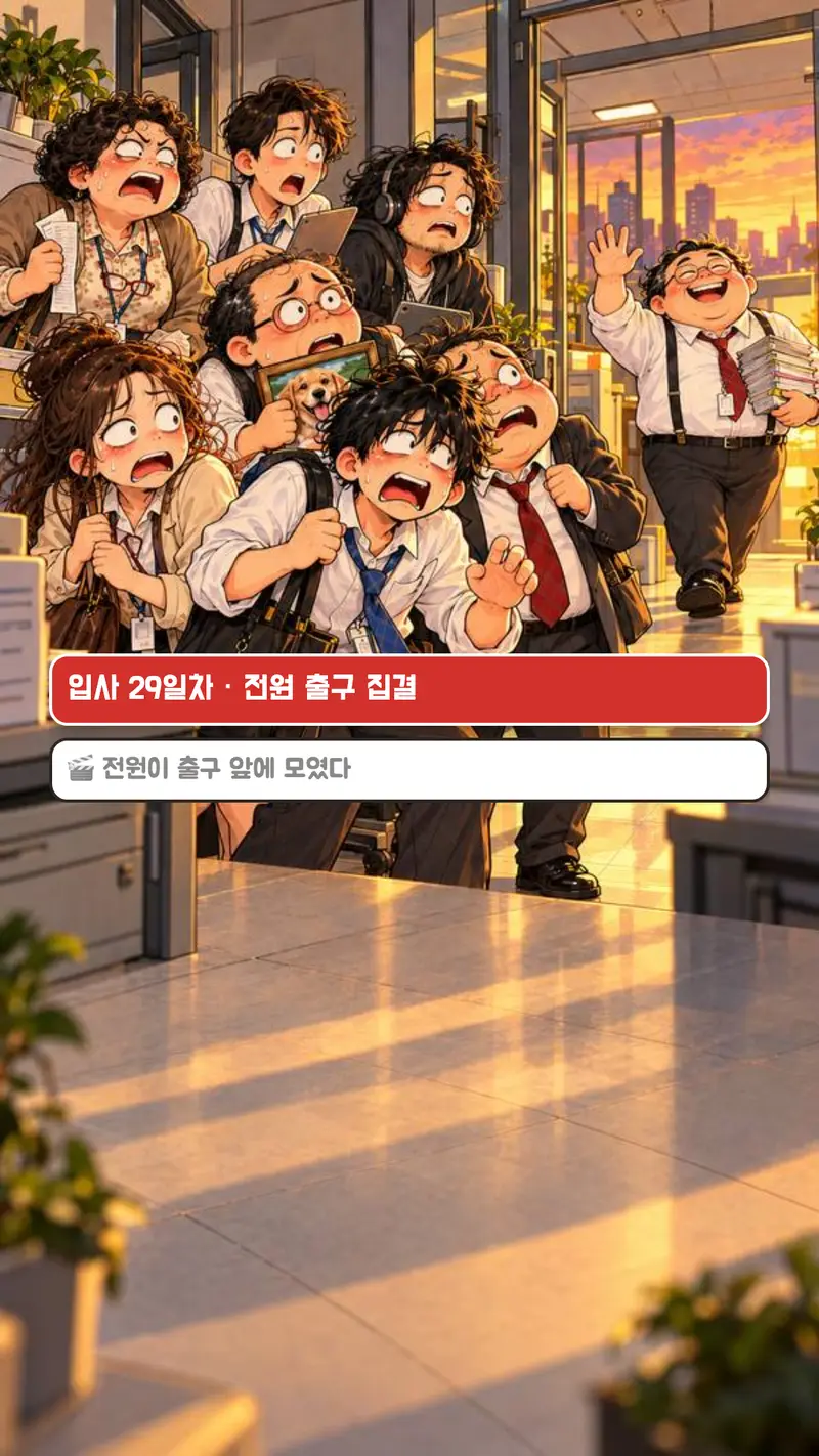 「퇴근 좀 합시다」 게임 화면 1