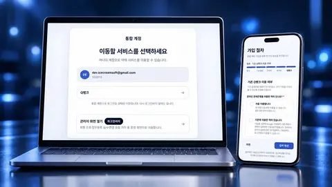 교육 기업 통합 로그인 플랫폼 화면 1