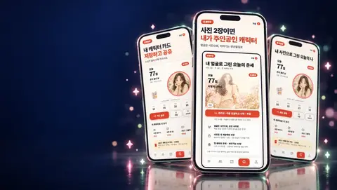 운세 서비스 앱 「운세한장」 화면 1